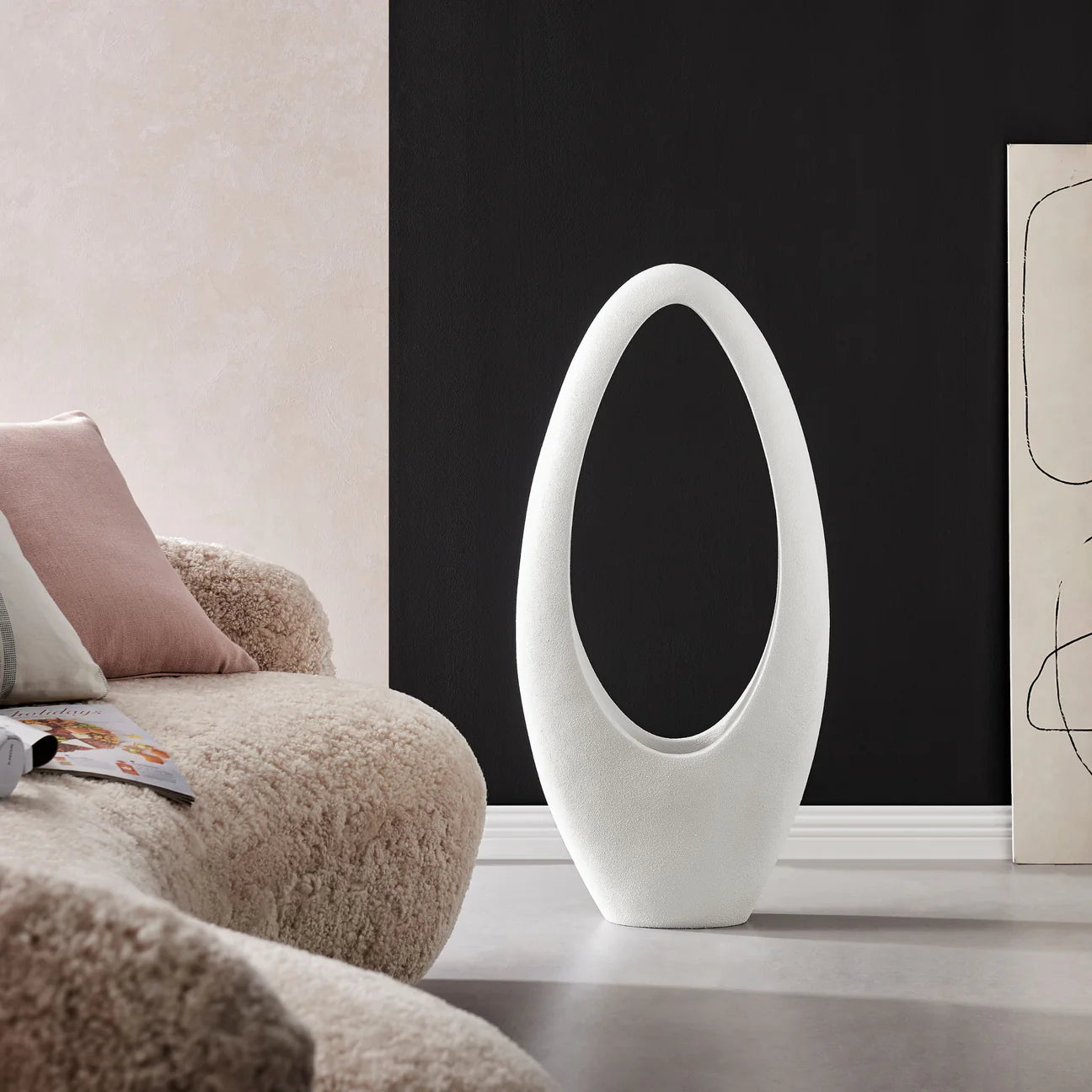 Allegra Large Floor Vase - Euro Living Furniture